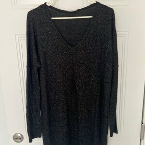 Antistar Dark Grey Long Sleeve Knitted Dress